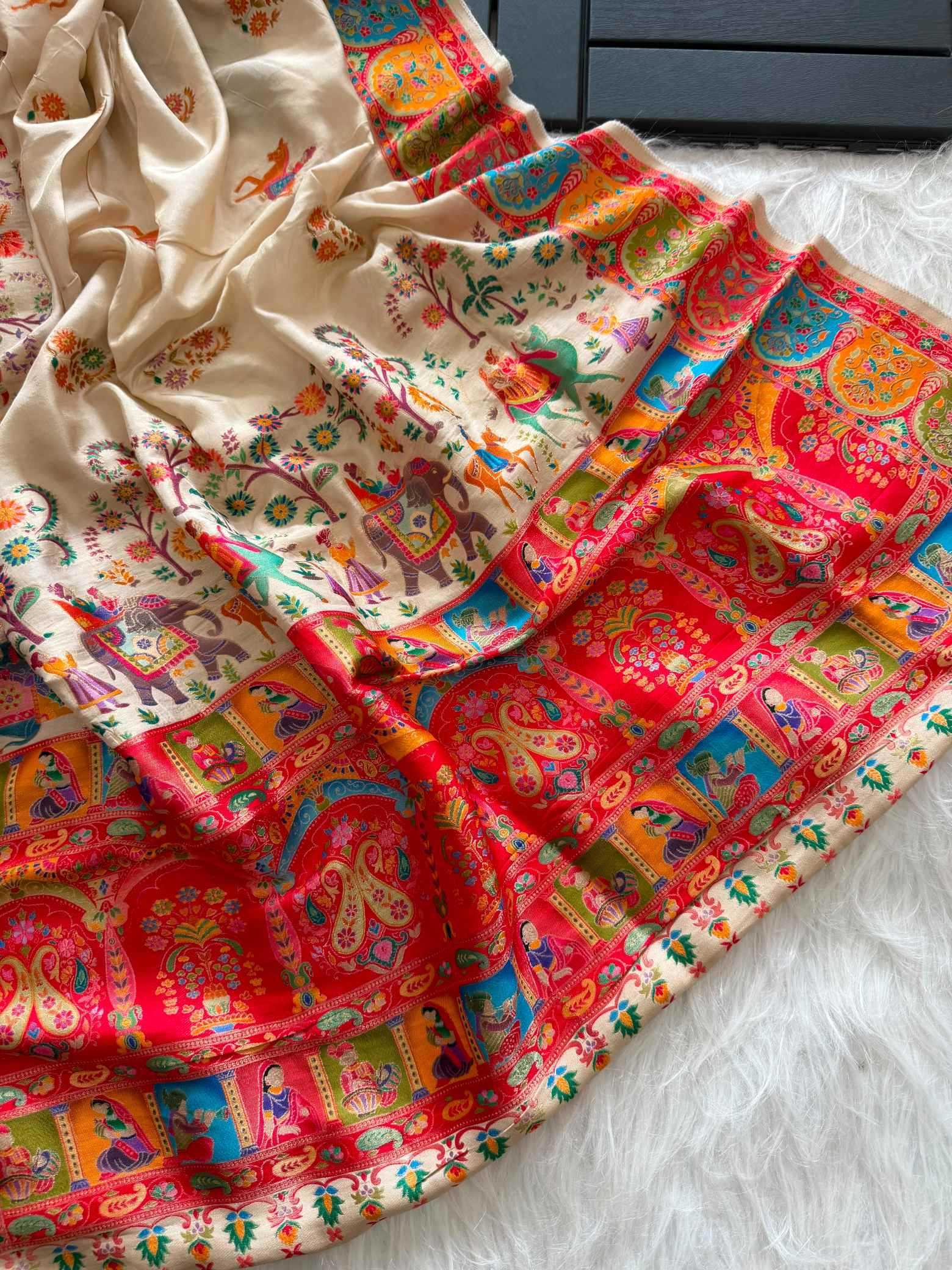 YNF Wholesale Russian Silk Printed Silk Saree  | Surat Manufacturer