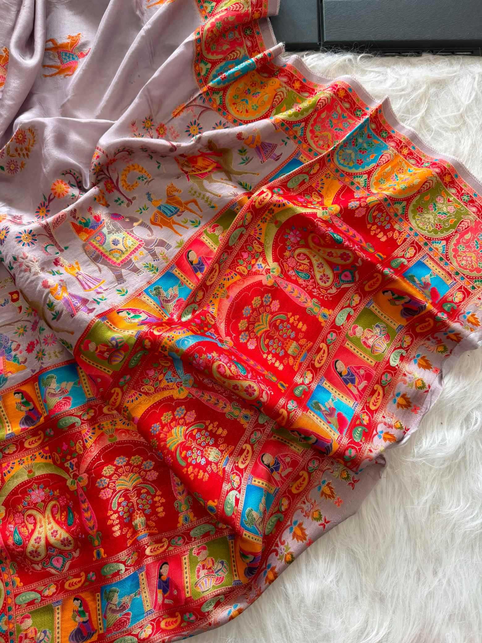 YNF Wholesale Russian Silk Printed Silk Saree  | Surat Manufacturer