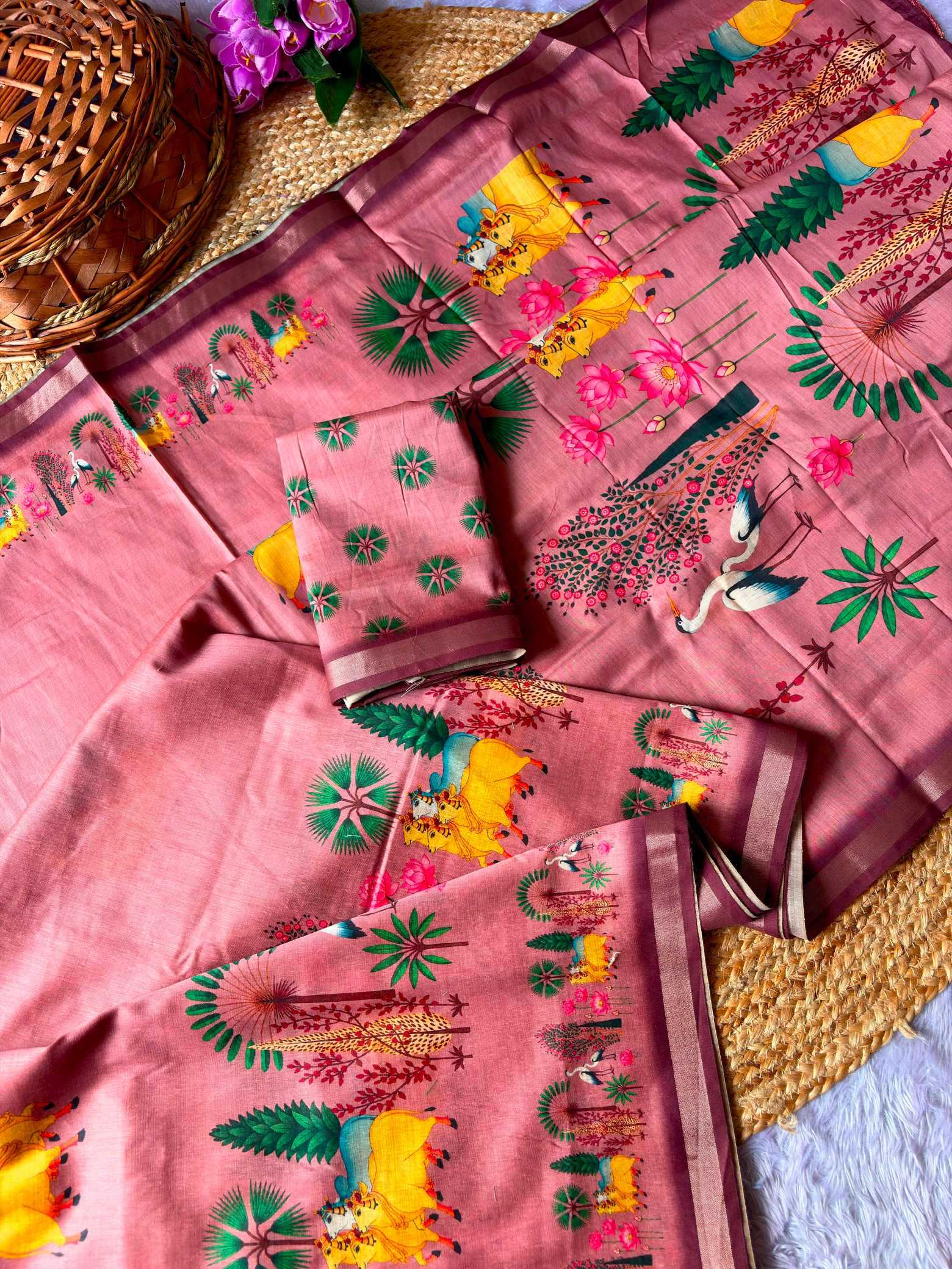 YNF Wholesale Linen Printed Sarees KESH568 PRAKRITI | Surat Manufacturer