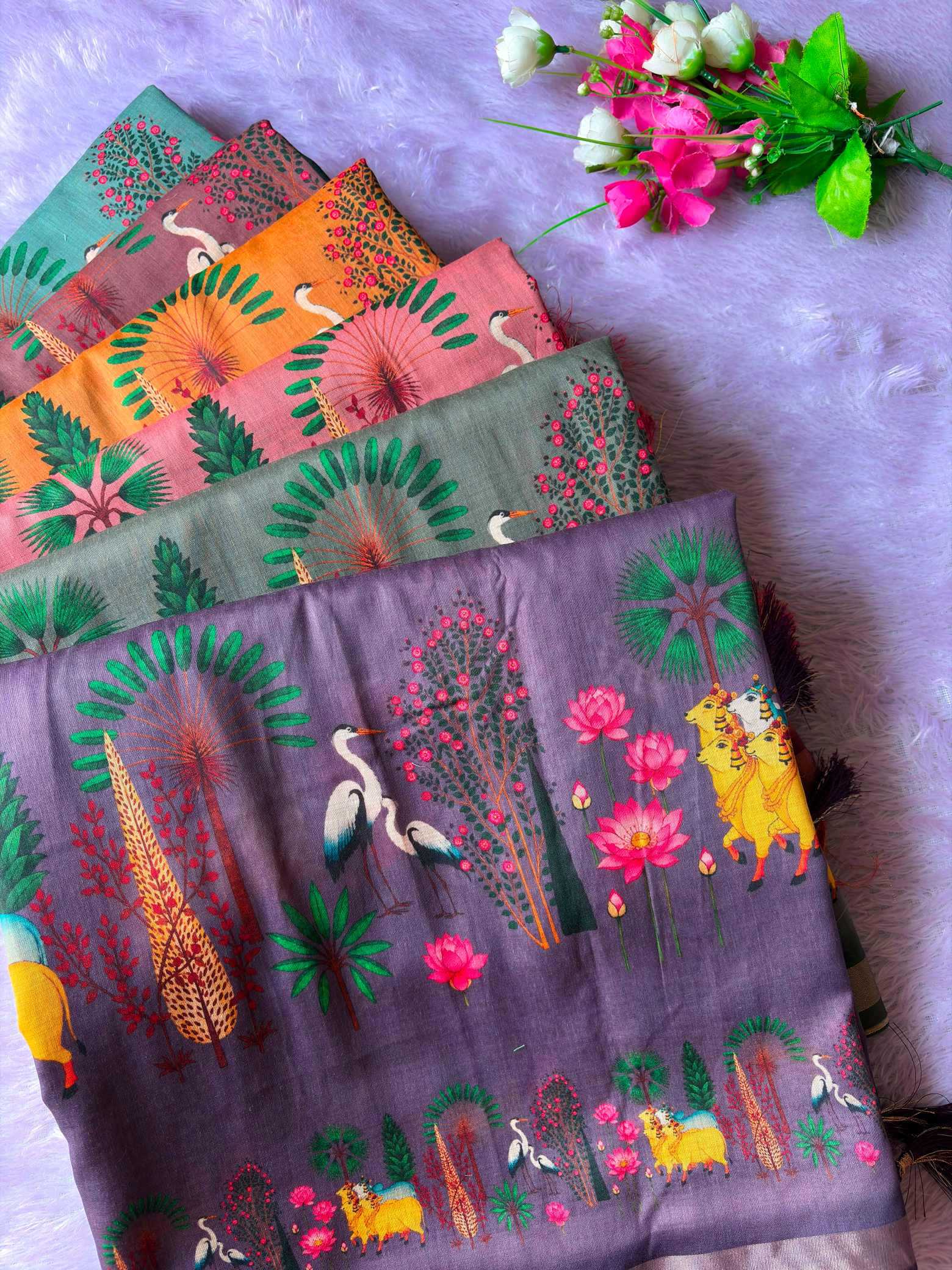 YNF Wholesale Linen Printed Sarees KESH568 PRAKRITI | Surat Manufacturer