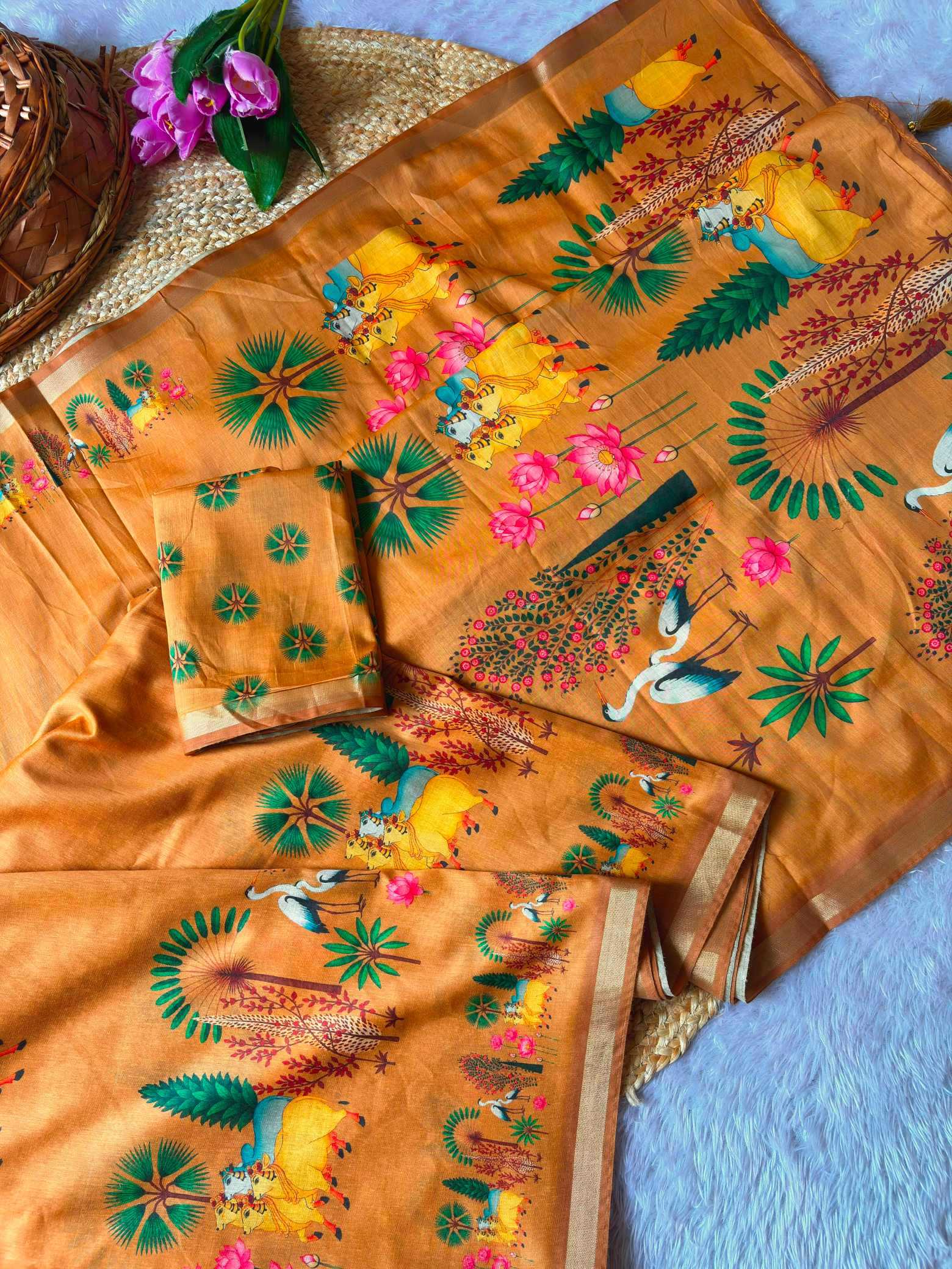 YNF Wholesale Linen Printed Sarees KESH568 PRAKRITI | Surat Manufacturer
