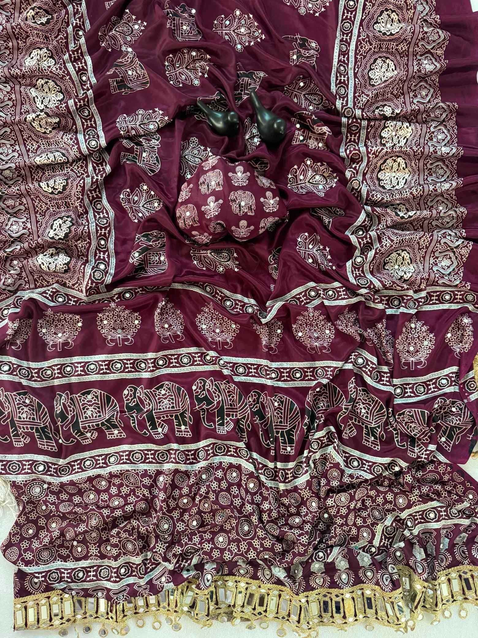 YNF Wholesale Satin Silk Printed Silk Saree  | Surat Manufacturer