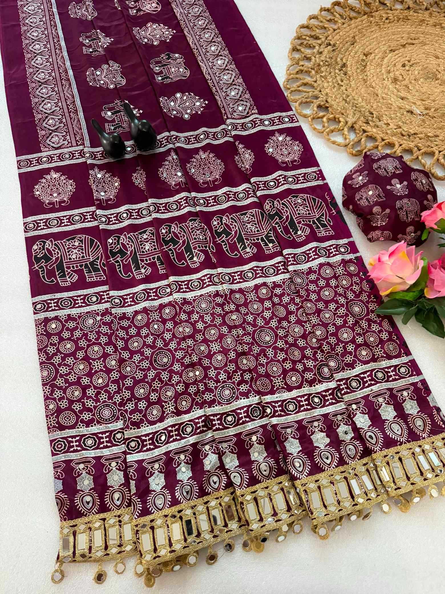YNF Wholesale Satin Silk Printed Silk Saree  | Surat Manufacturer