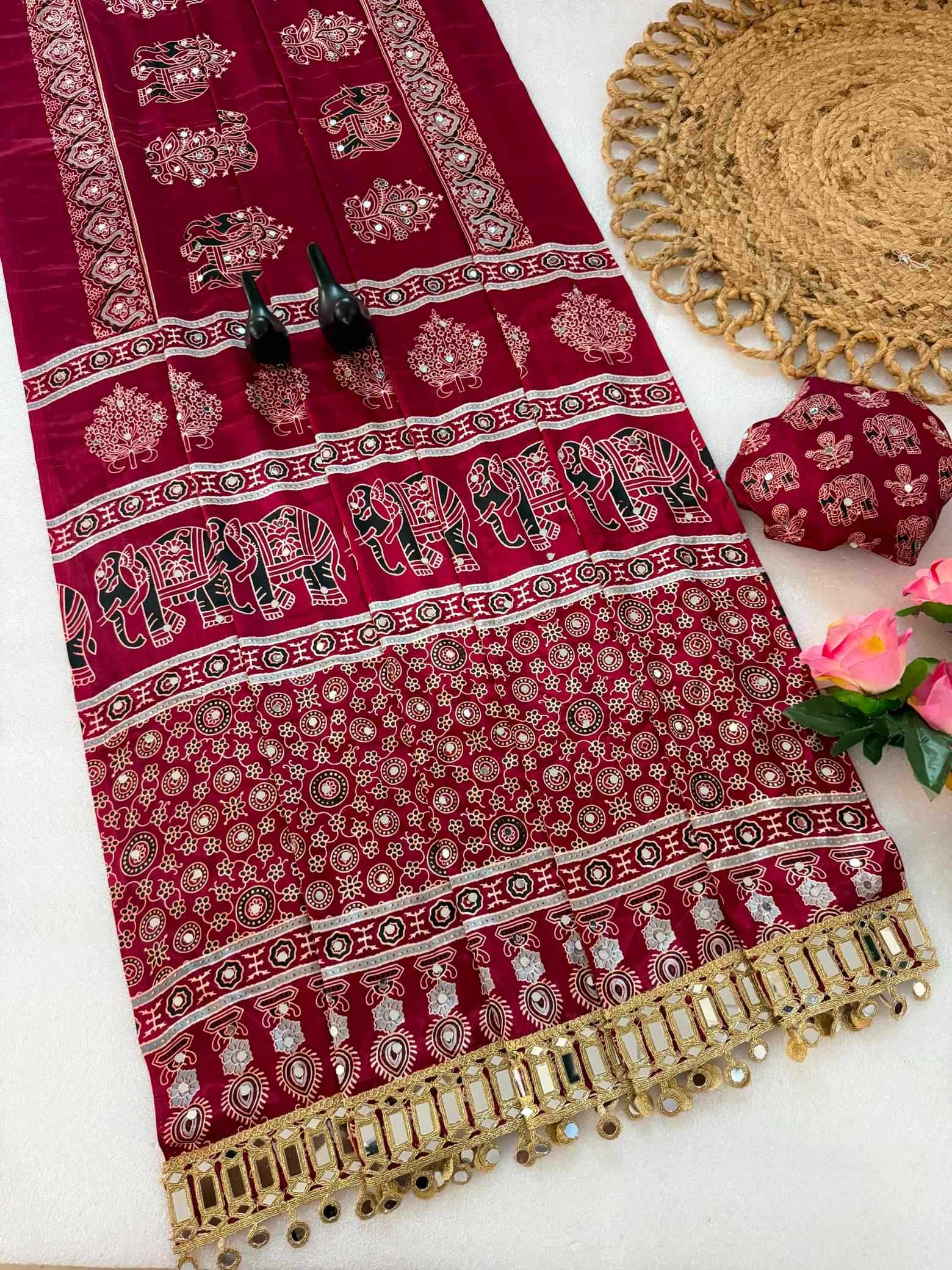 YNF Wholesale Satin Silk Printed Silk Saree  | Surat Manufacturer