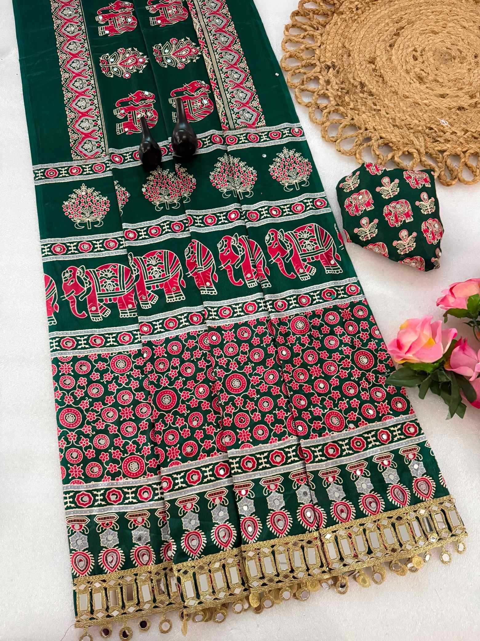 YNF Wholesale Satin Silk Printed Silk Saree  | Surat Manufacturer
