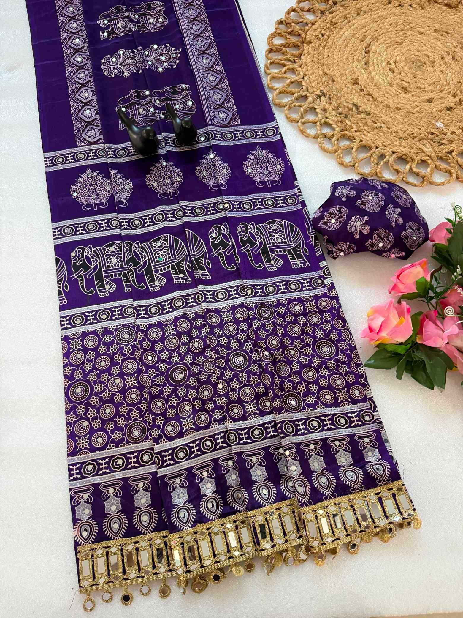 YNF Wholesale Satin Silk Printed Silk Saree  | Surat Manufacturer