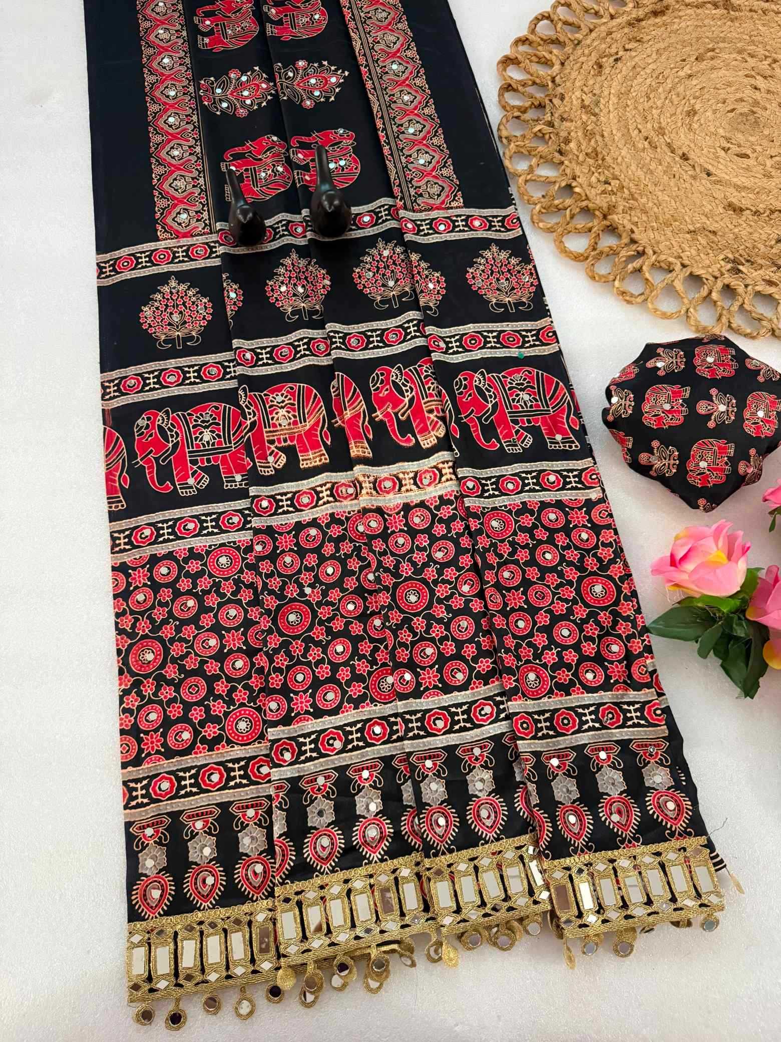 YNF Wholesale Satin Silk Printed Silk Saree  | Surat Manufacturer