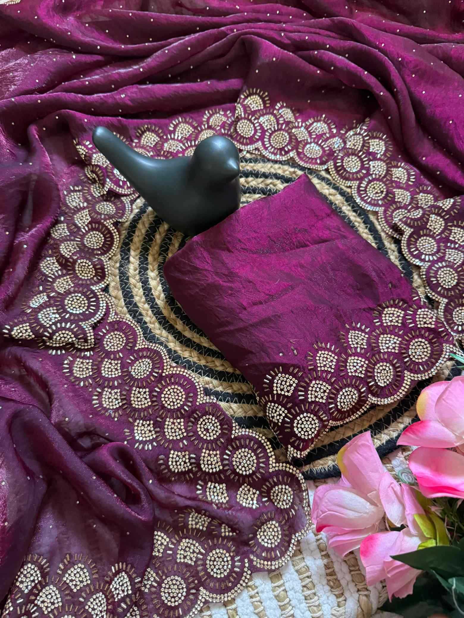 YNF Wholesale Space Silk Party Wear Silk Sarees  | Surat Manufacturer