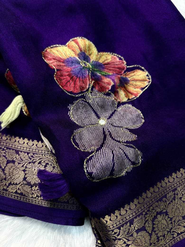 YNF Wholesale Crepe Silk Tussar Silk Sarees  | Surat Manufacturer