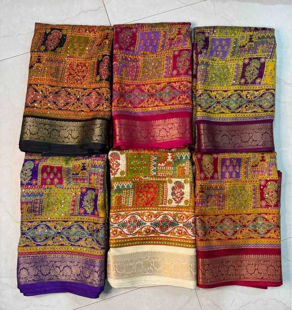YNF Wholesale Pure Silk Printed Silk Saree  | Surat Manufacturer