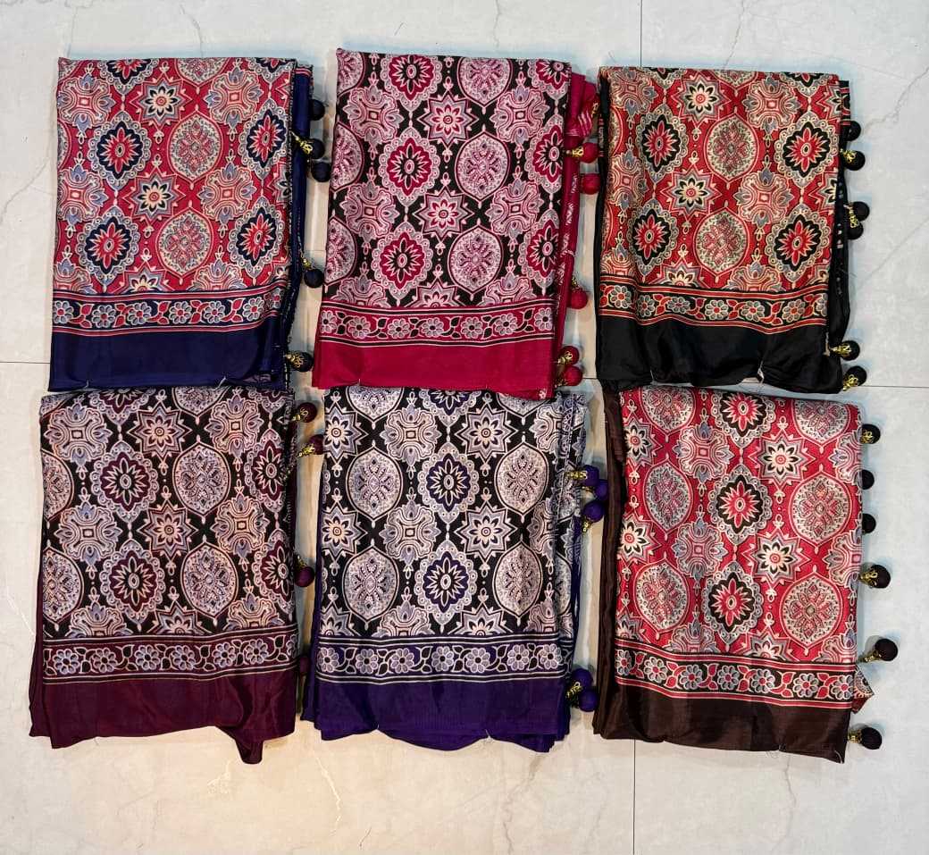 YNF Wholesale Gajji Silk Ajrakh Sarees  | Surat Manufacturer