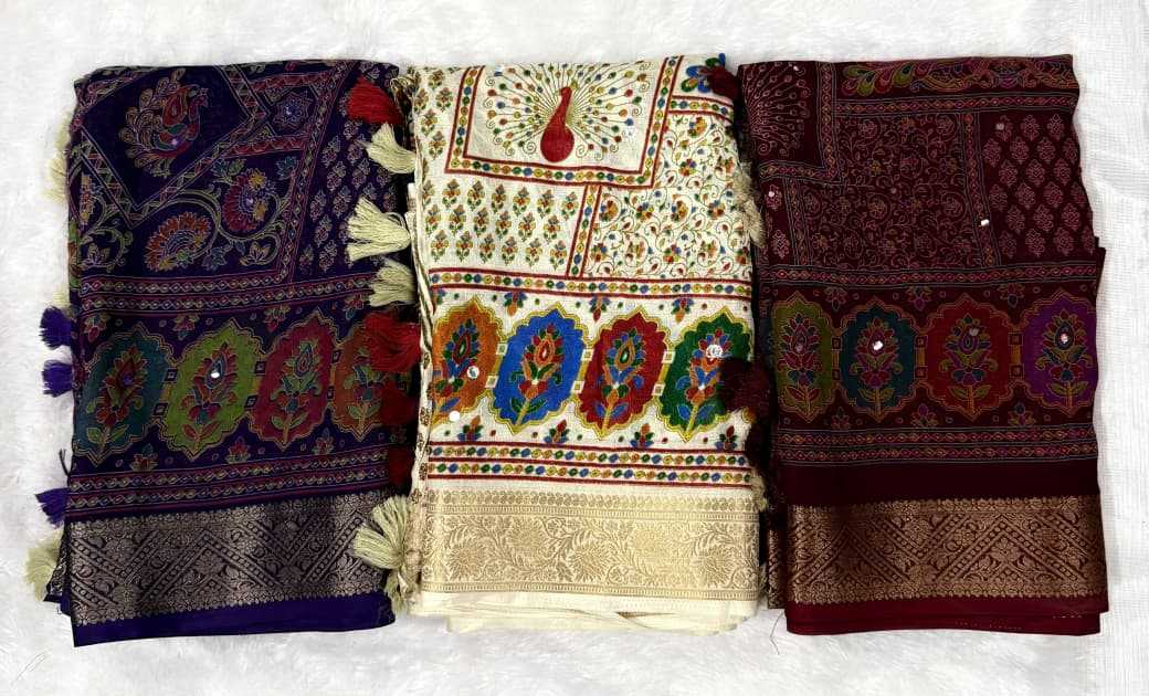 YNF Wholesale Crepe Silk Tussar Silk Sarees  | Surat Manufacturer