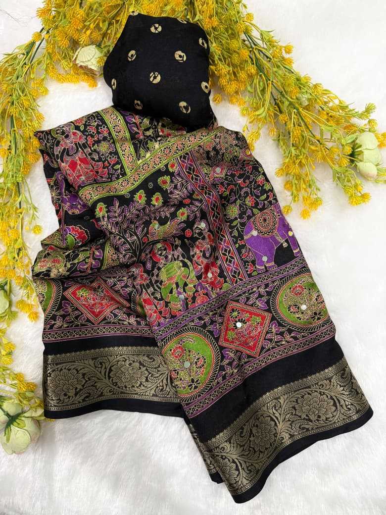 YNF Wholesale Crepe Silk Ajrakh Sarees  | Surat Manufacturer