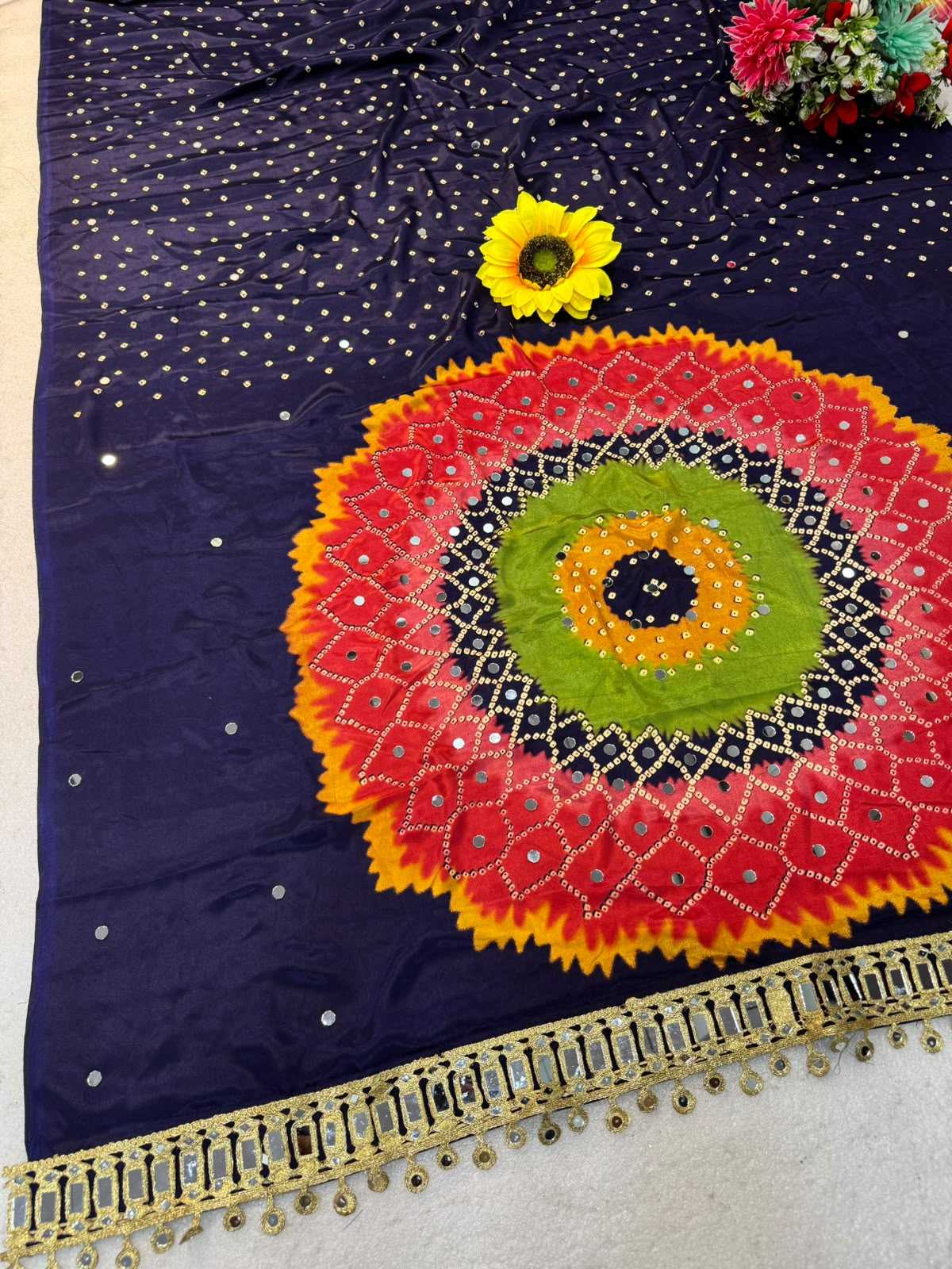 YNF Wholesale Gajji Silk Ajrakh Sarees  | Surat Manufacturer