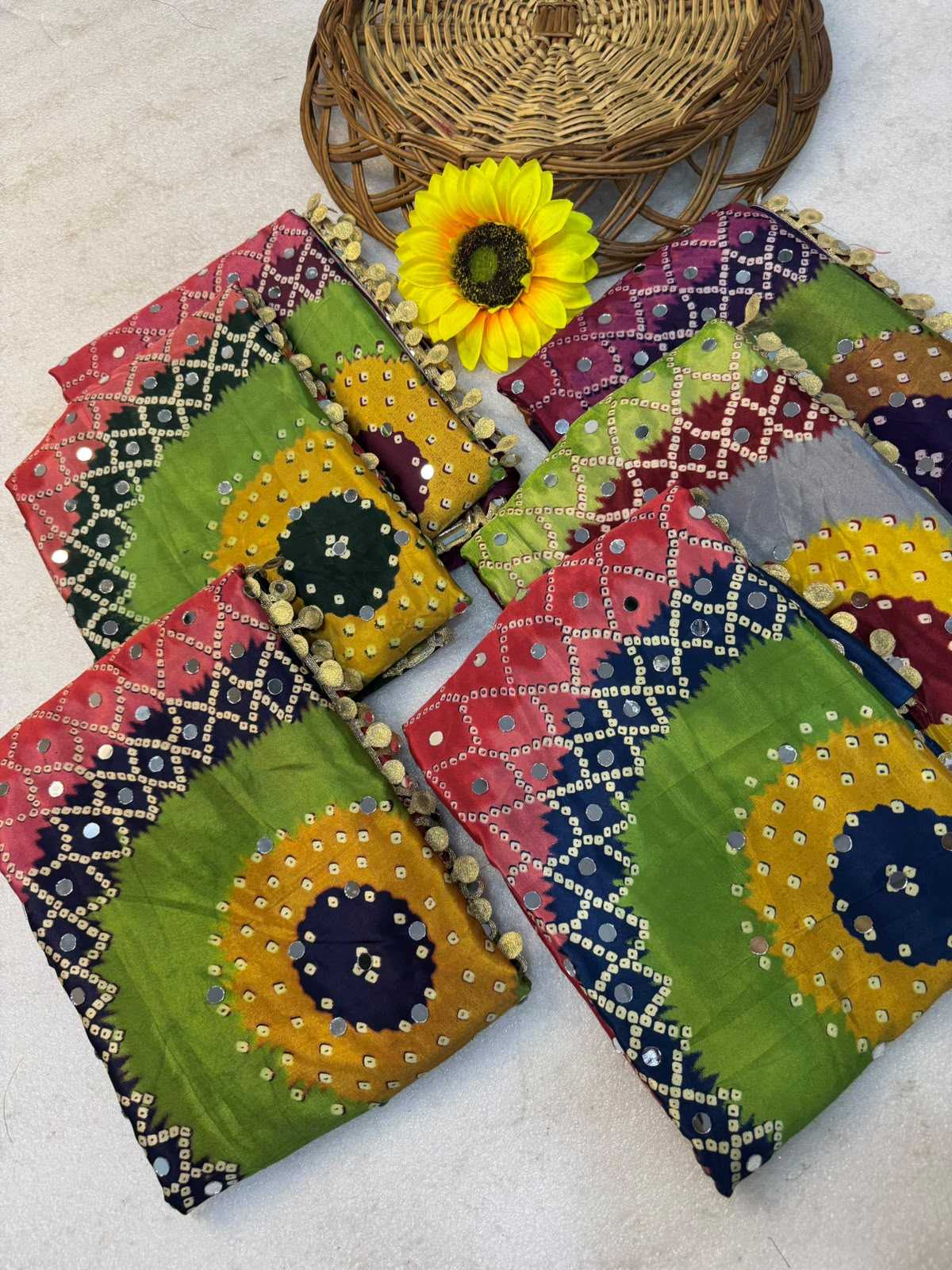 YNF Wholesale Gajji Silk Ajrakh Sarees  | Surat Manufacturer