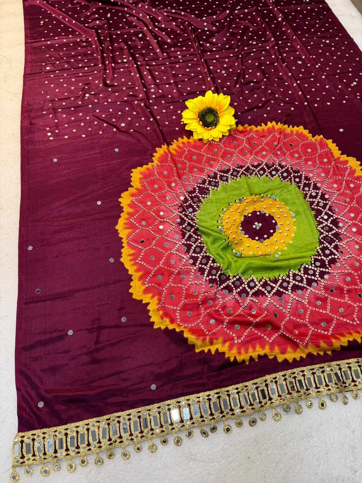 YNF Wholesale Gajji Silk Ajrakh Sarees  | Surat Manufacturer