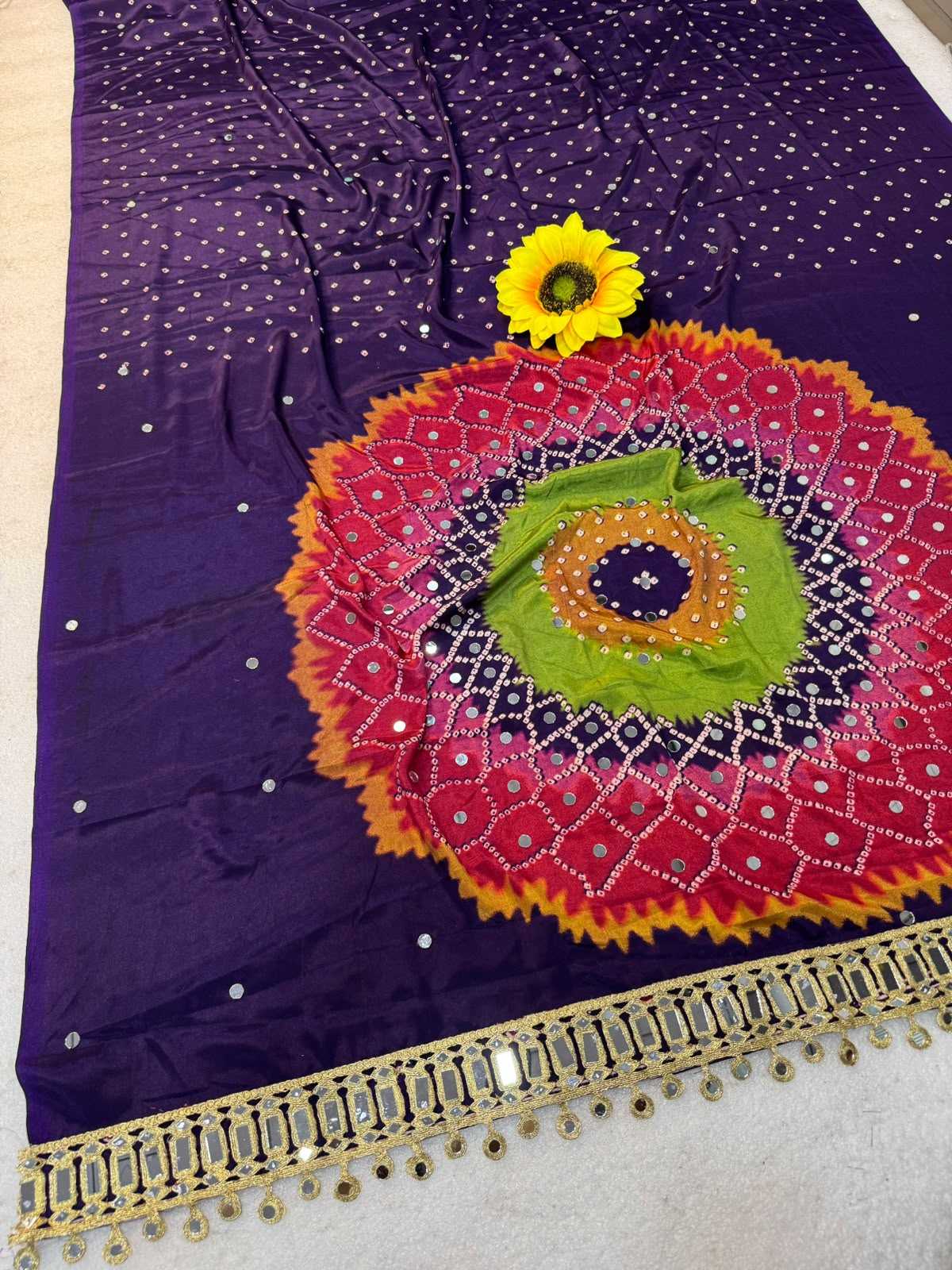 YNF Wholesale Gajji Silk Ajrakh Sarees  | Surat Manufacturer