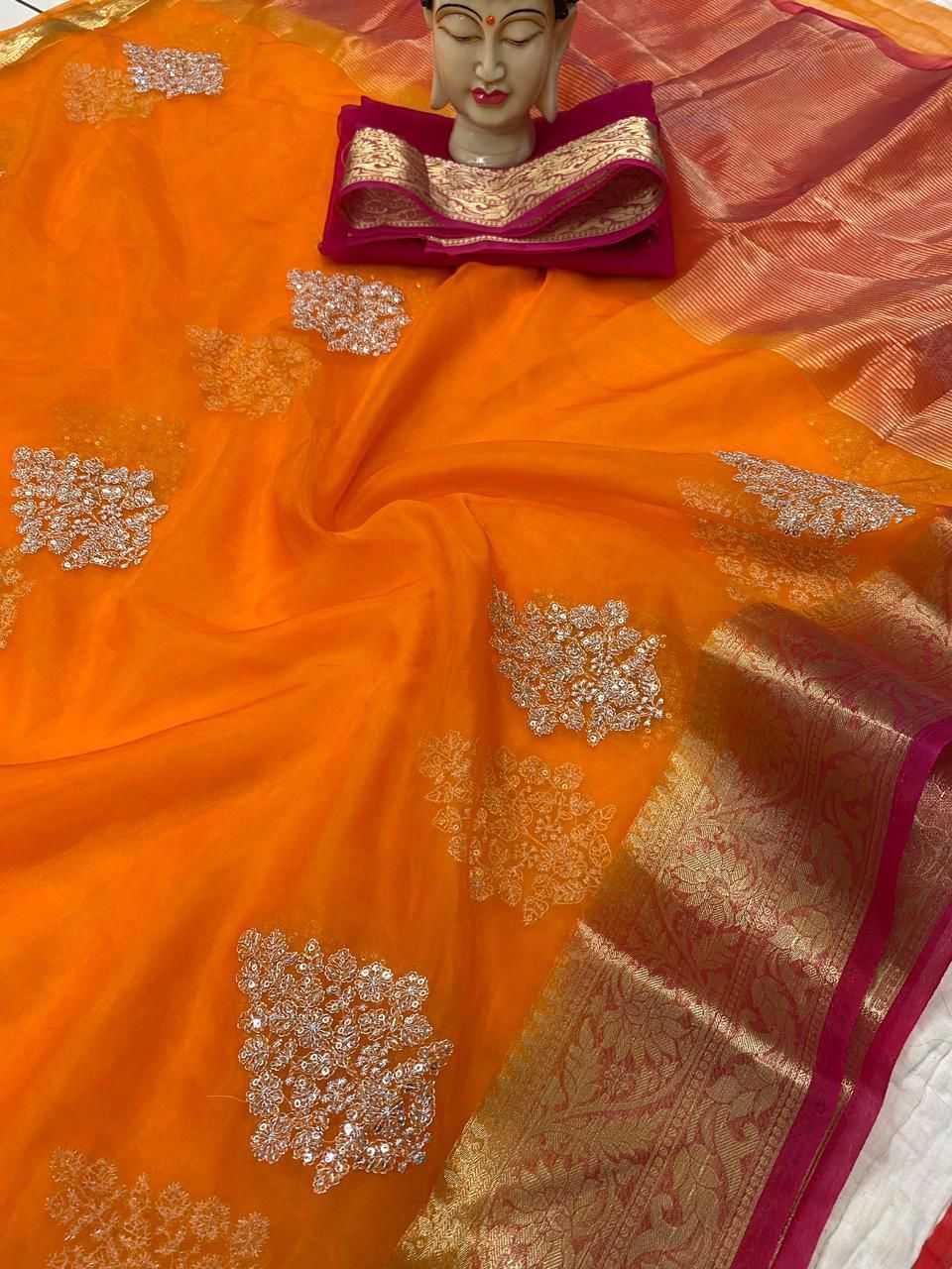 YNF Wholesale Jacquard Silk Sarees For Weddings  | Surat Manufacturer
