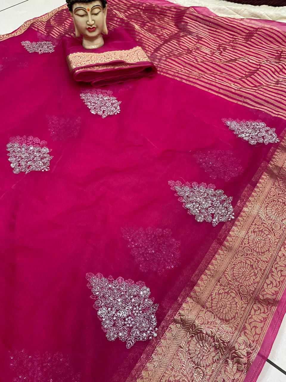 YNF Wholesale Jacquard Silk Sarees For Weddings  | Surat Manufacturer