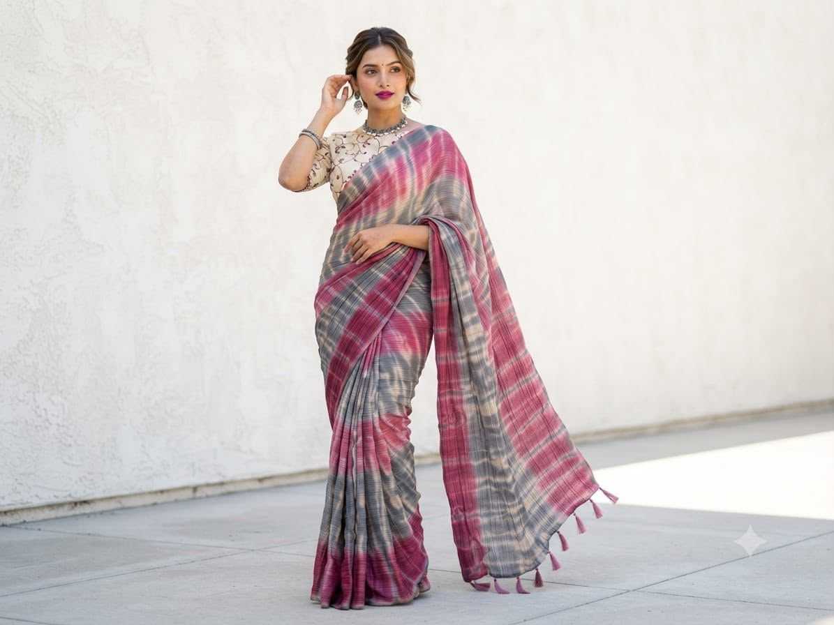 YNF Wholesale Chiffon Printed Silk Saree  | Surat Manufacturer