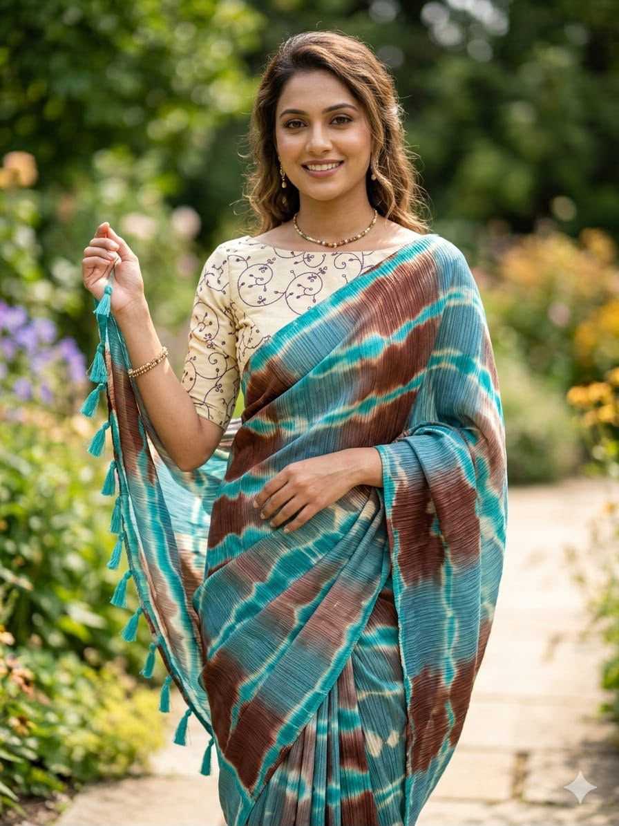 YNF Wholesale Chiffon Printed Silk Saree  | Surat Manufacturer