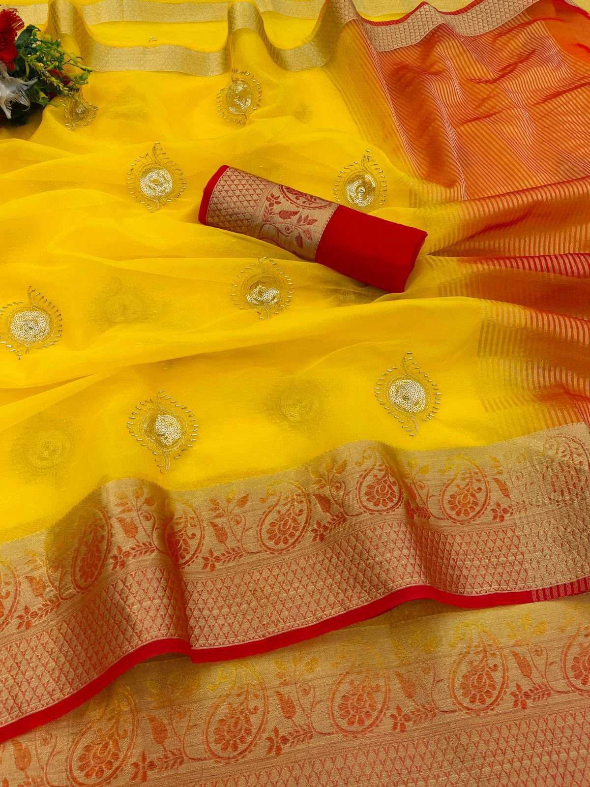 YNF Wholesale Jacquard Ready To Wear Sarees KESH577 921 | Surat Manufacturer