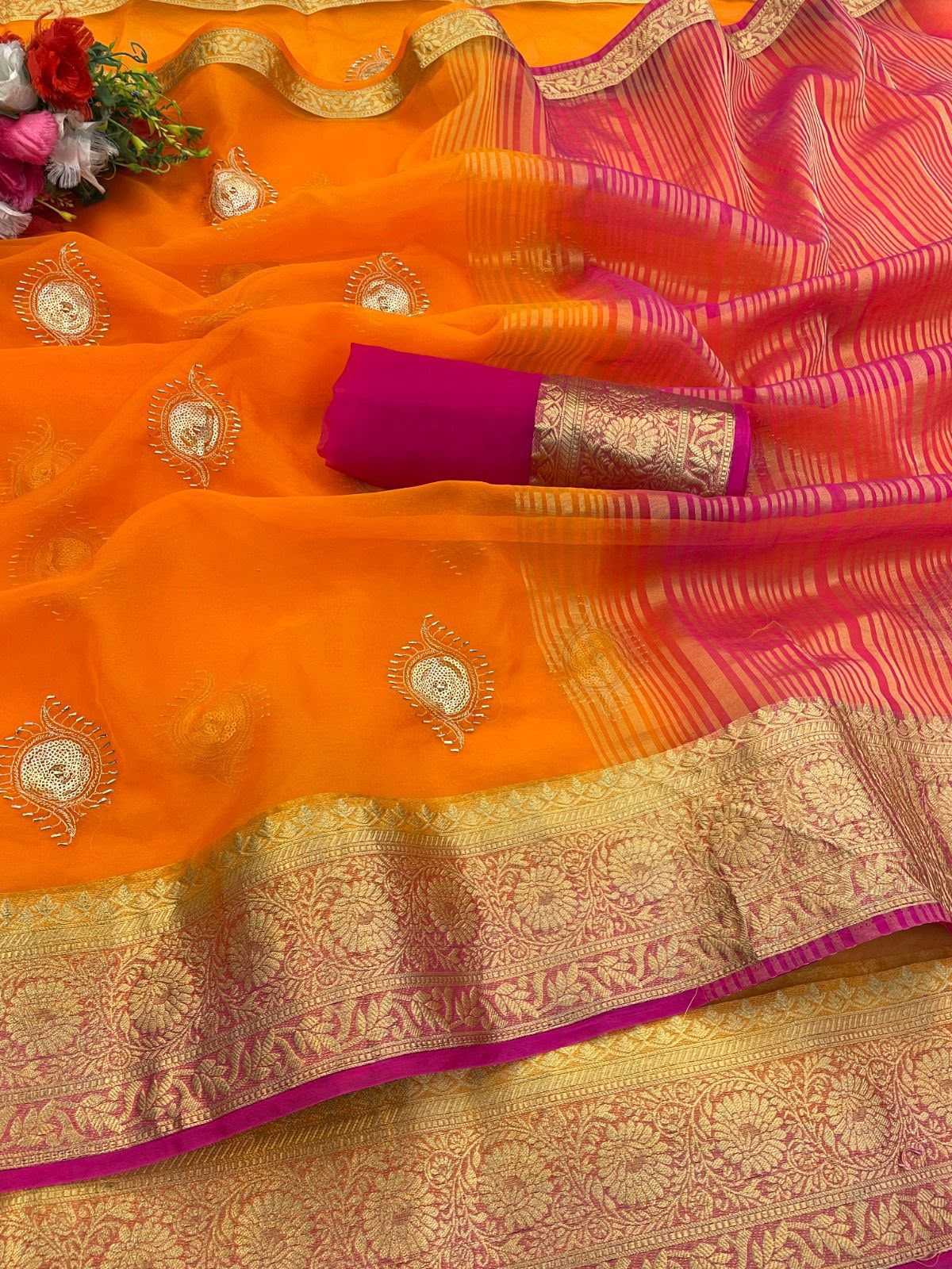 YNF Wholesale Jacquard Ready To Wear Sarees KESH577 921 | Surat Manufacturer