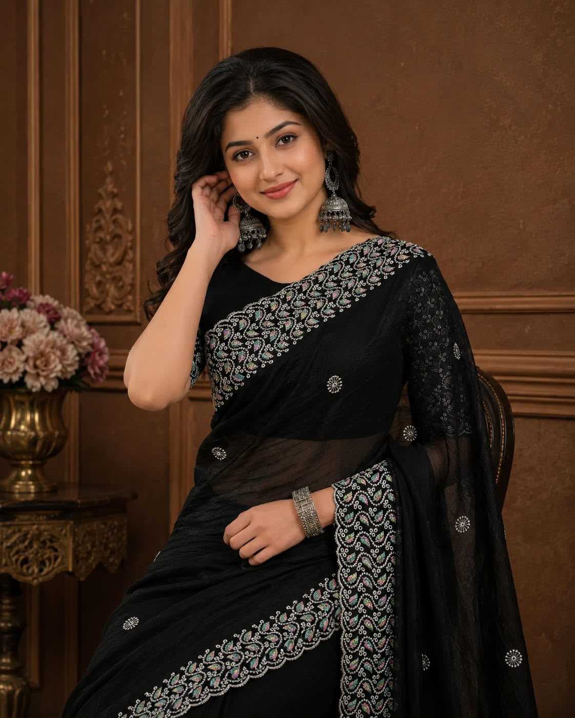 YNF Wholesale Soft Gold Crush Designer Sarees  | Surat Manufacturer