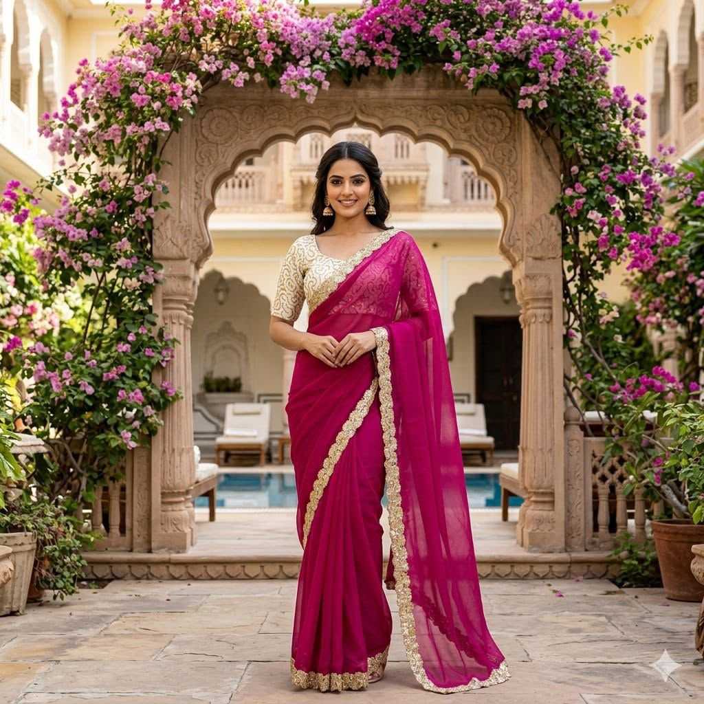 YNF Wholesale Space Silk Sequin Sarees  | Surat Manufacturer