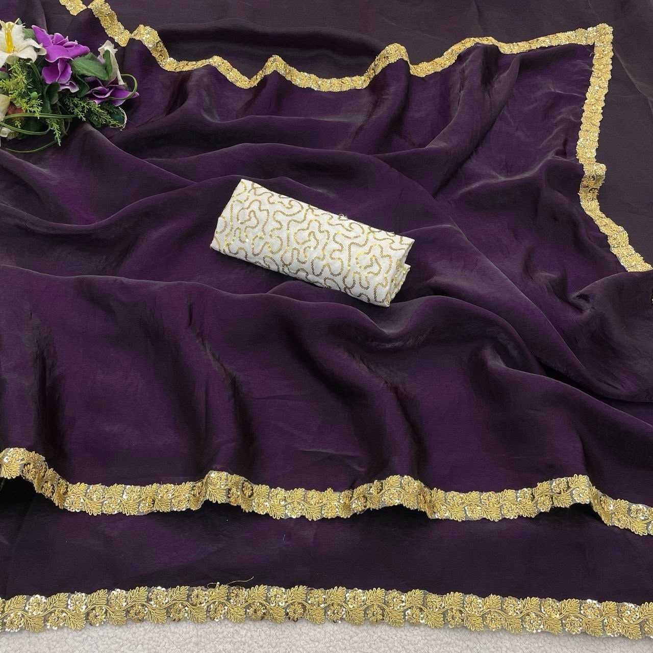 YNF Wholesale Space Silk Sequin Sarees  | Surat Manufacturer