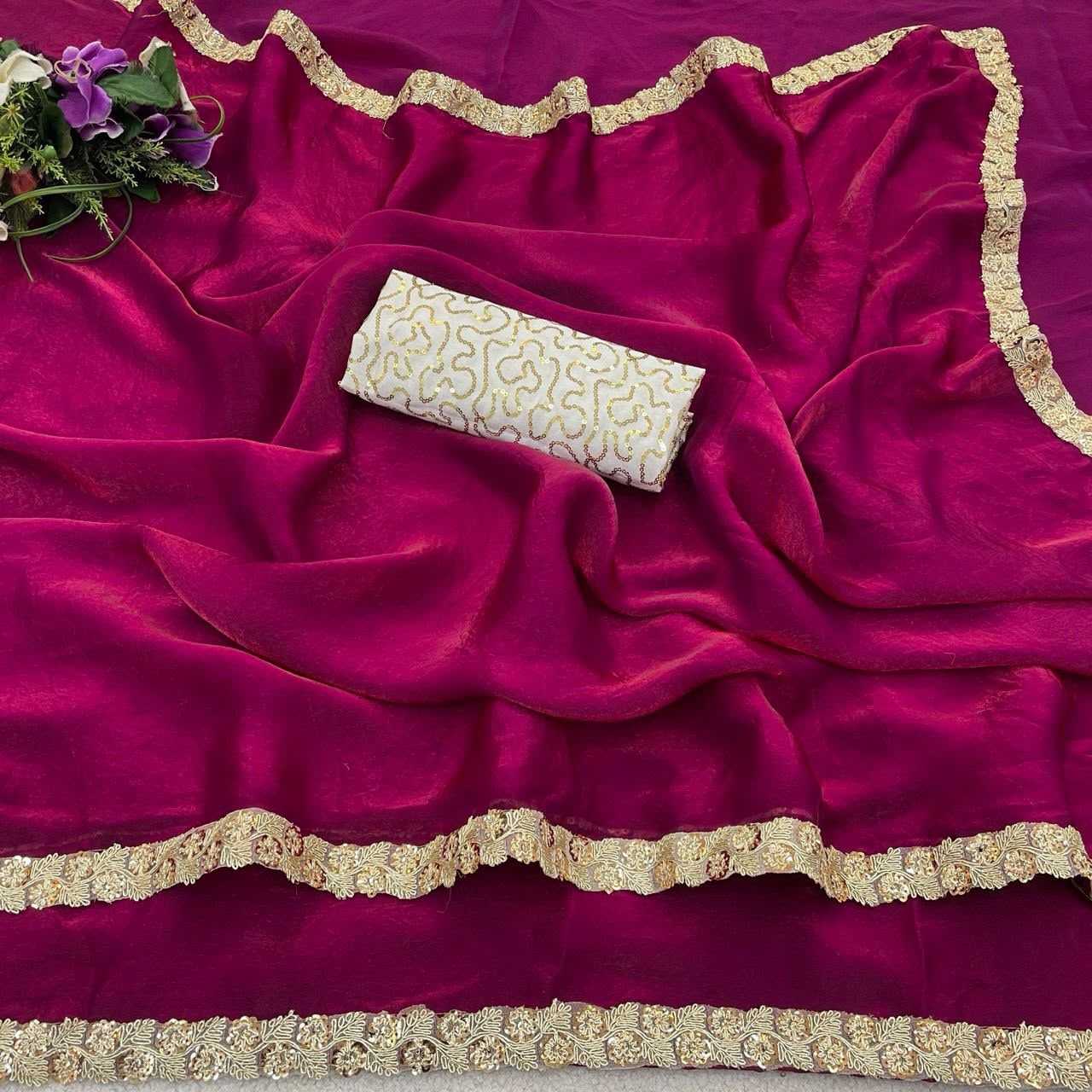 YNF Wholesale Space Silk Sequin Sarees  | Surat Manufacturer