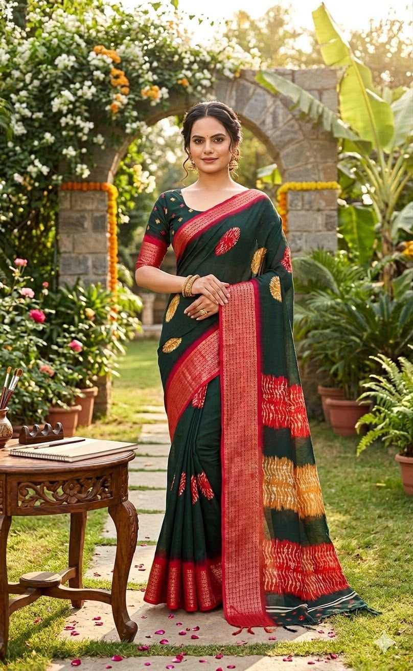 YNF Wholesale Jacquard Printed Sarees  | Surat Manufacturer