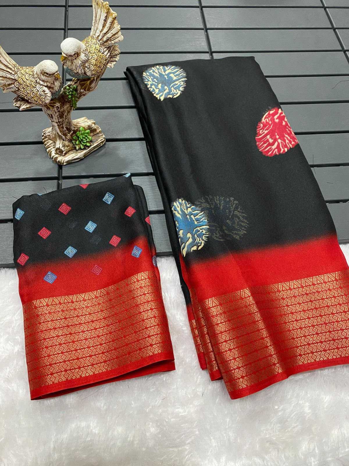 YNF Wholesale Jacquard Printed Sarees  | Surat Manufacturer