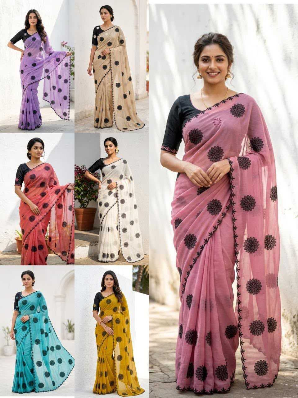 YNF Wholesale Georgette Designer Sarees  | Surat Manufacturer