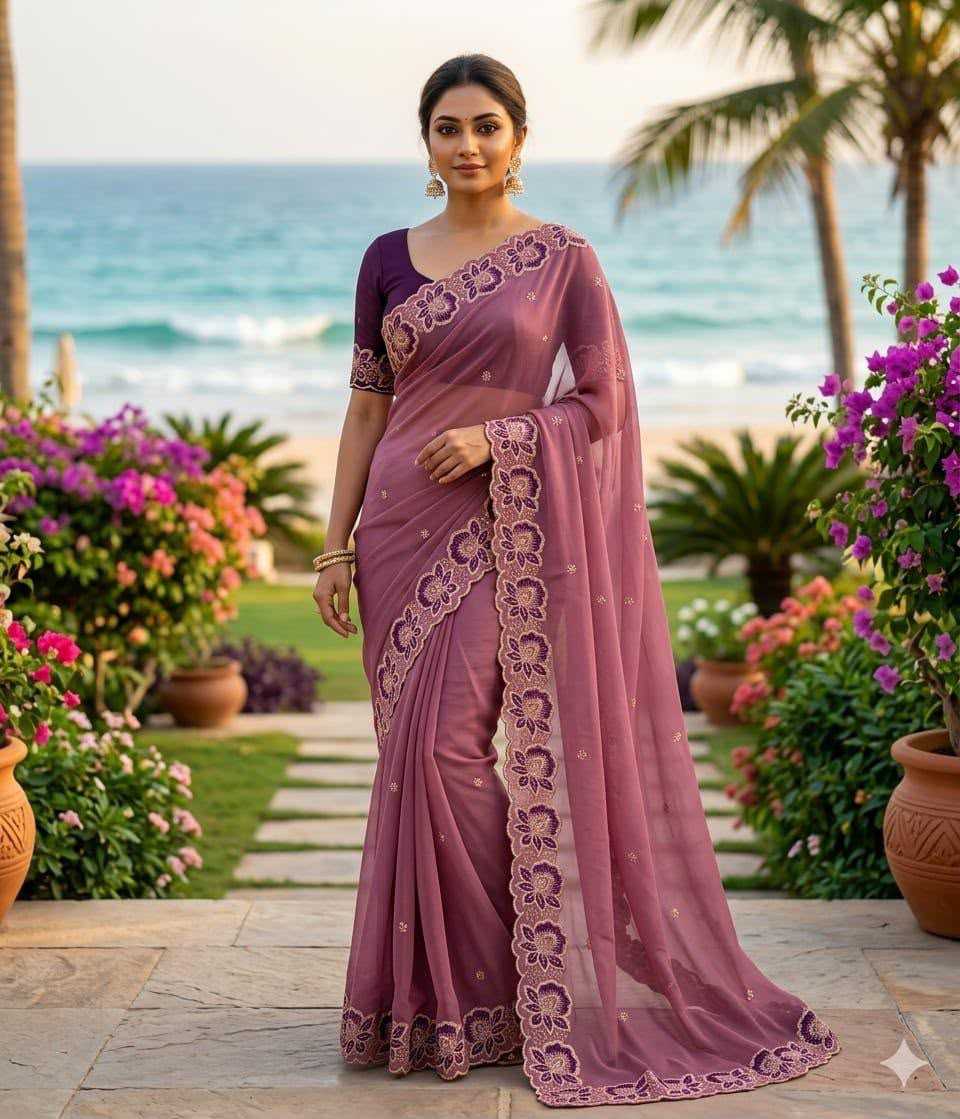 YNF Wholesale Georgette Party Wear Sarees  | Surat Manufacturer