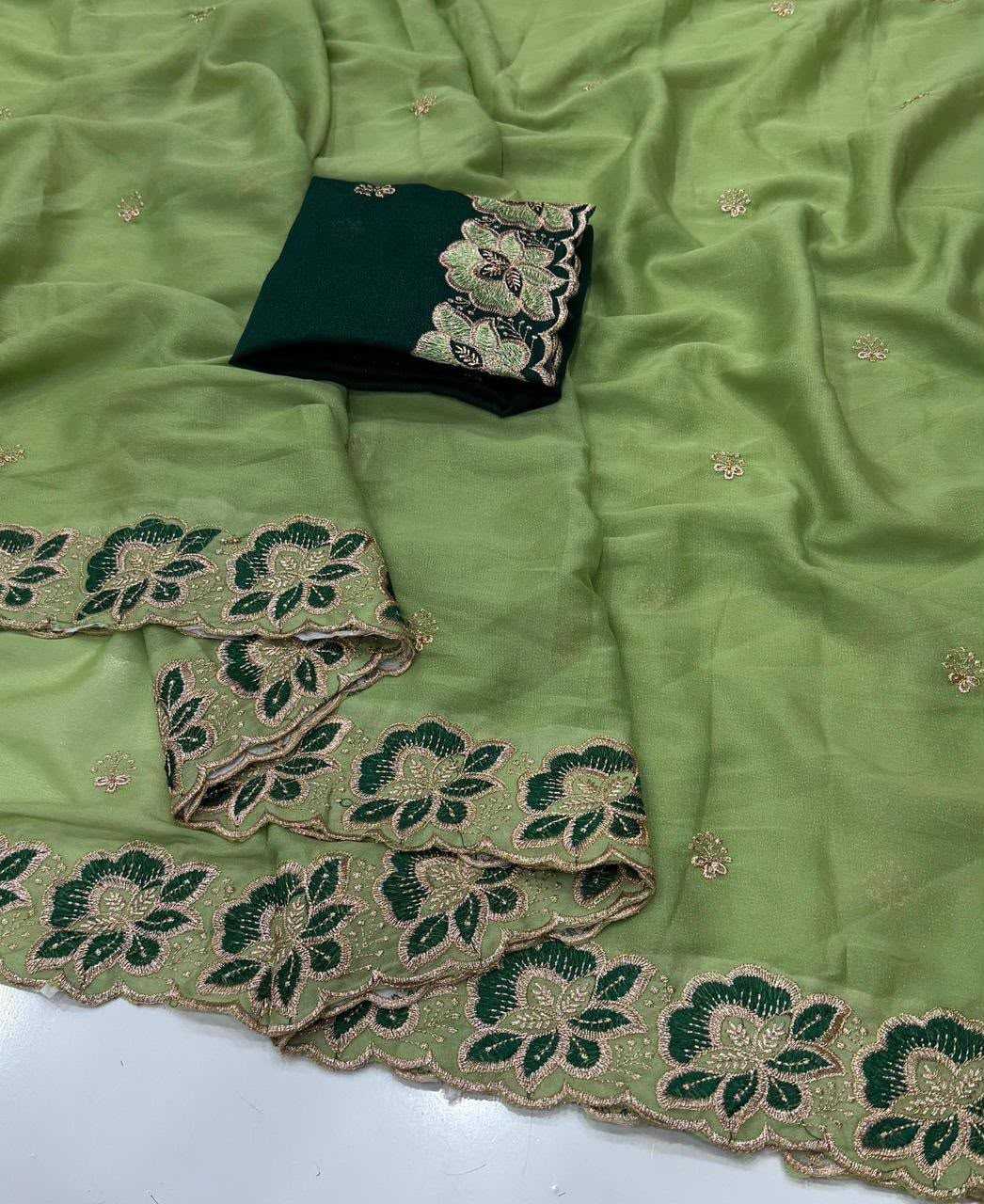 YNF Wholesale Georgette Party Wear Sarees  | Surat Manufacturer