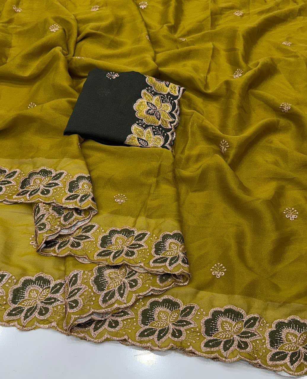 YNF Wholesale Georgette Party Wear Sarees  | Surat Manufacturer