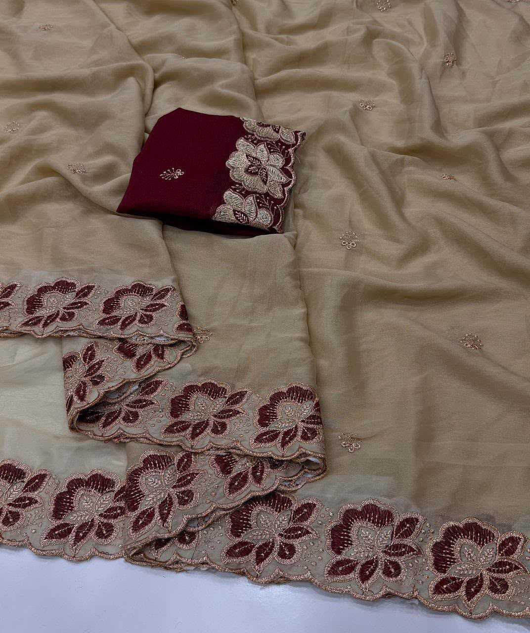 YNF Wholesale Georgette Party Wear Sarees  | Surat Manufacturer
