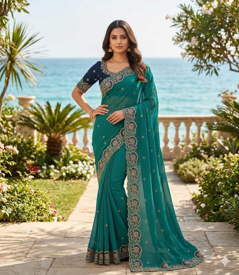 YNF Wholesale Georgette Party Wear Sarees  | Surat Manufacturer