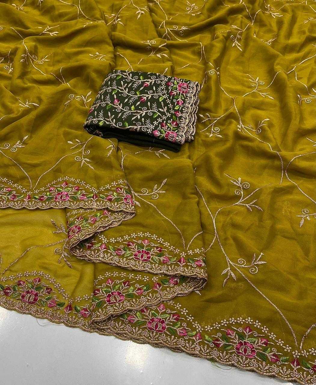 YNF Wholesale Georgette Ready To Wear Sarees KESH577 STAR JAL 2 | Surat Manufacturer
