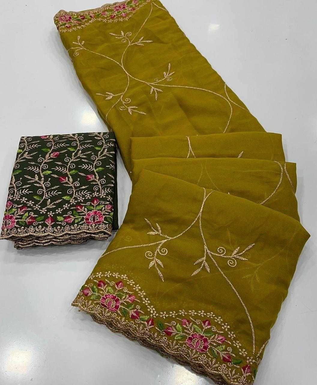 YNF Wholesale Georgette Ready To Wear Sarees KESH577 STAR JAL 2 | Surat Manufacturer