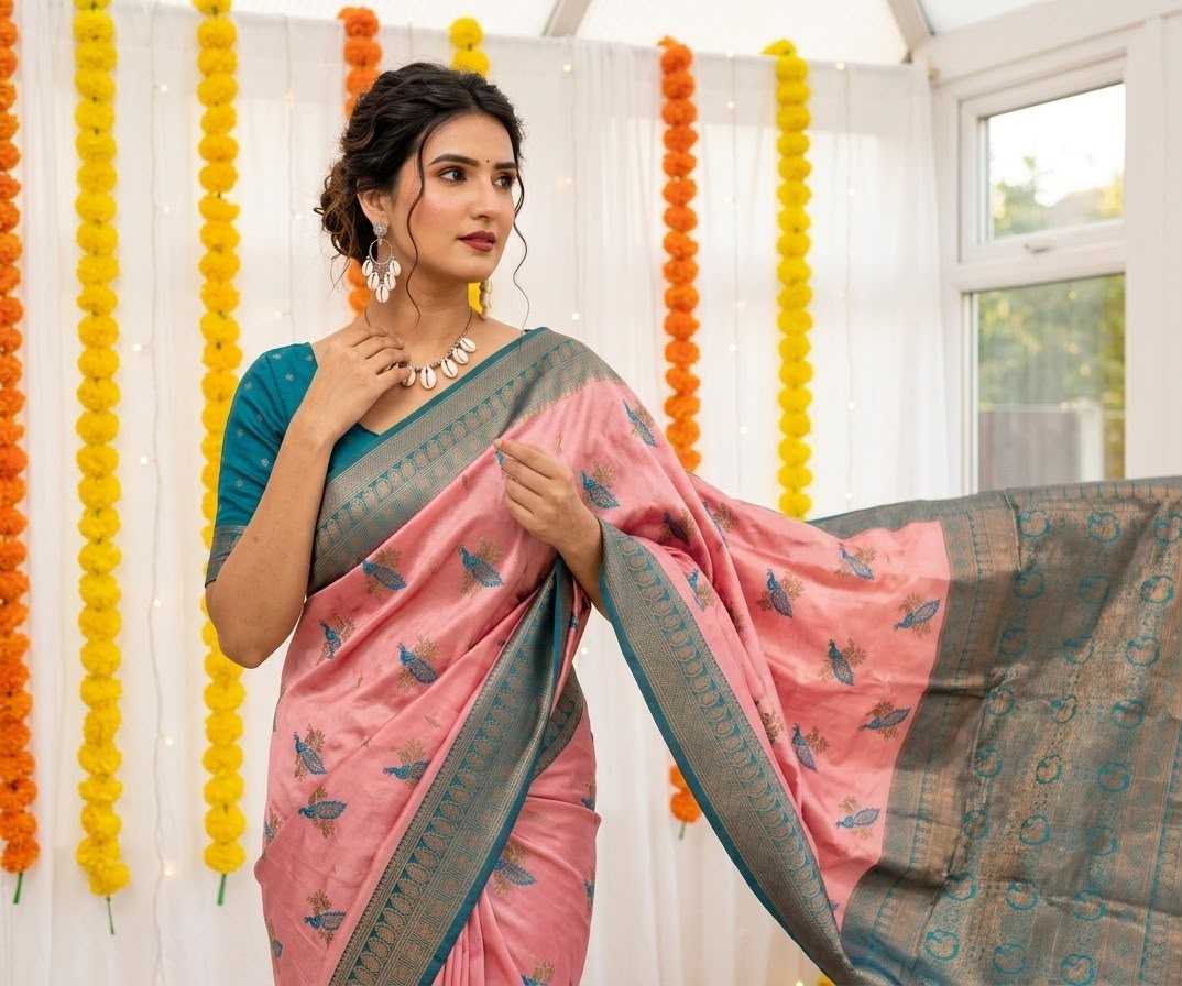 YNF Wholesale Banarasi Soft Silk Zari Border Sarees  | Surat Manufacturer