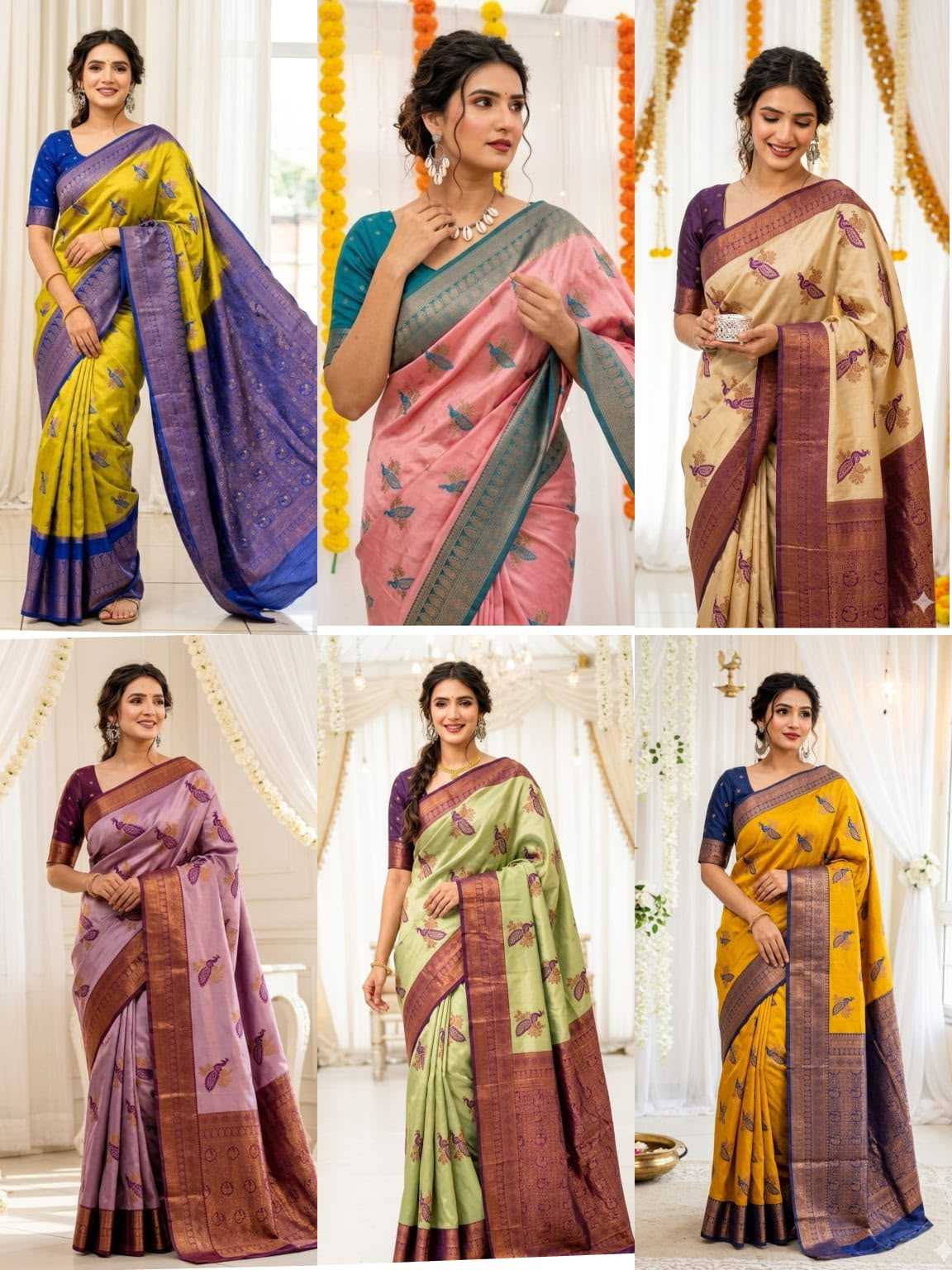 YNF Wholesale Banarasi Soft Silk Zari Border Sarees  | Surat Manufacturer
