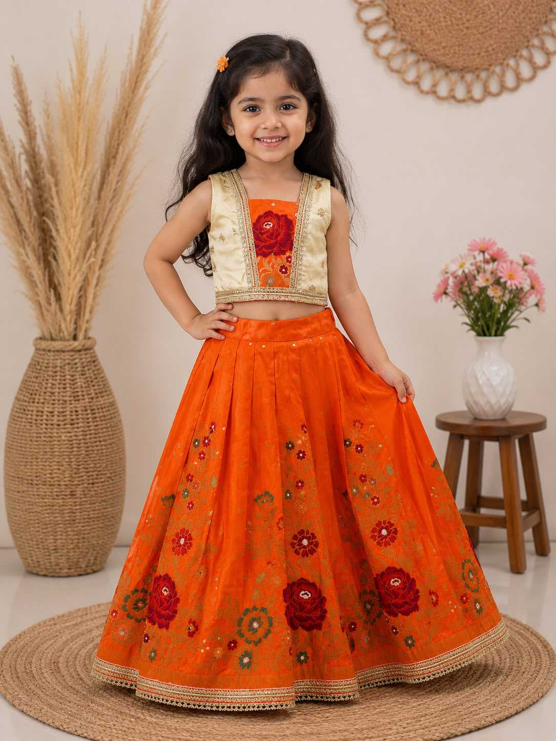 YNF Wholesale Dola Silk Kids Lehenga  | Surat Manufacturer