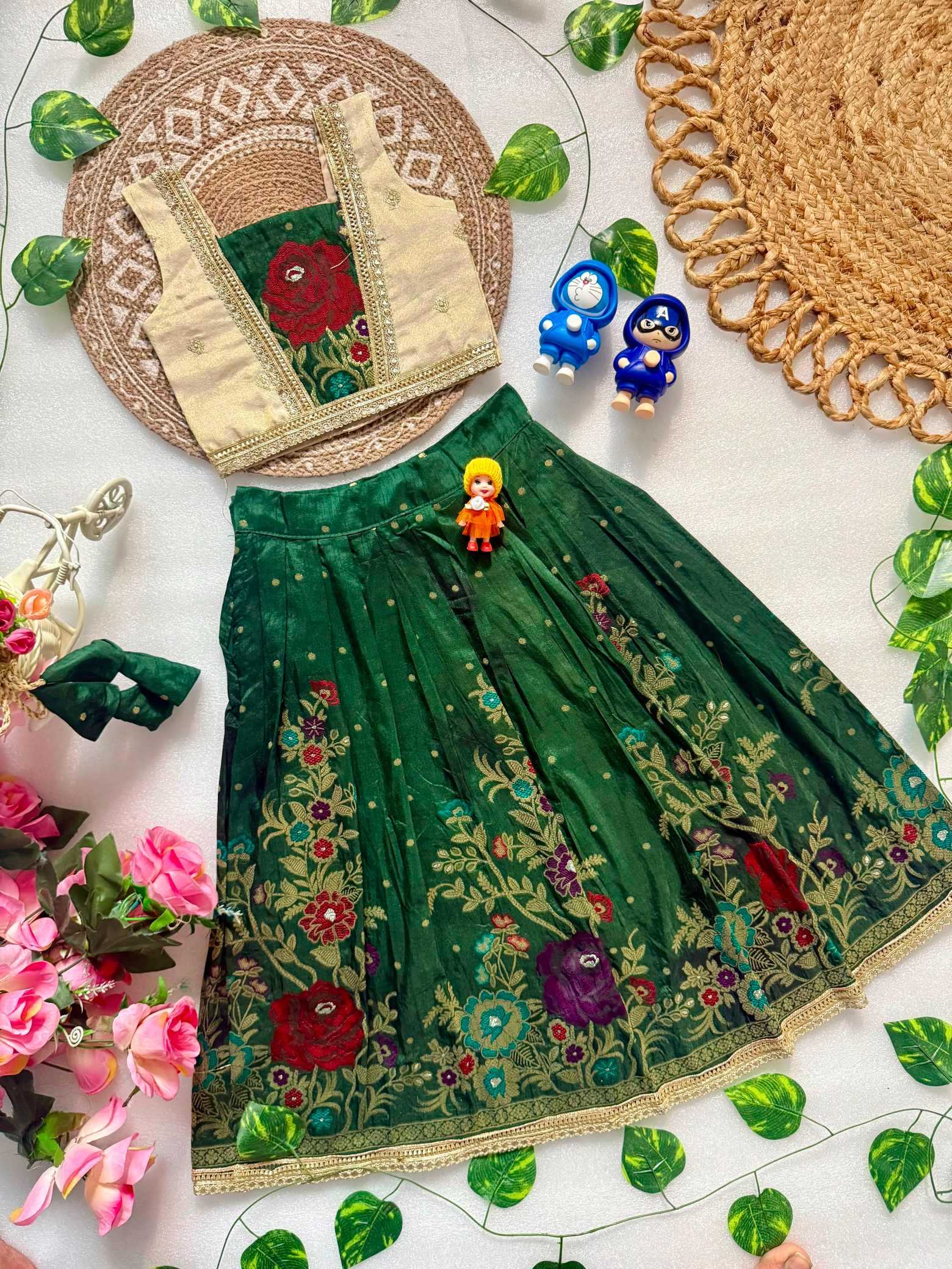 YNF Wholesale Dola Silk Kids Lehenga  | Surat Manufacturer