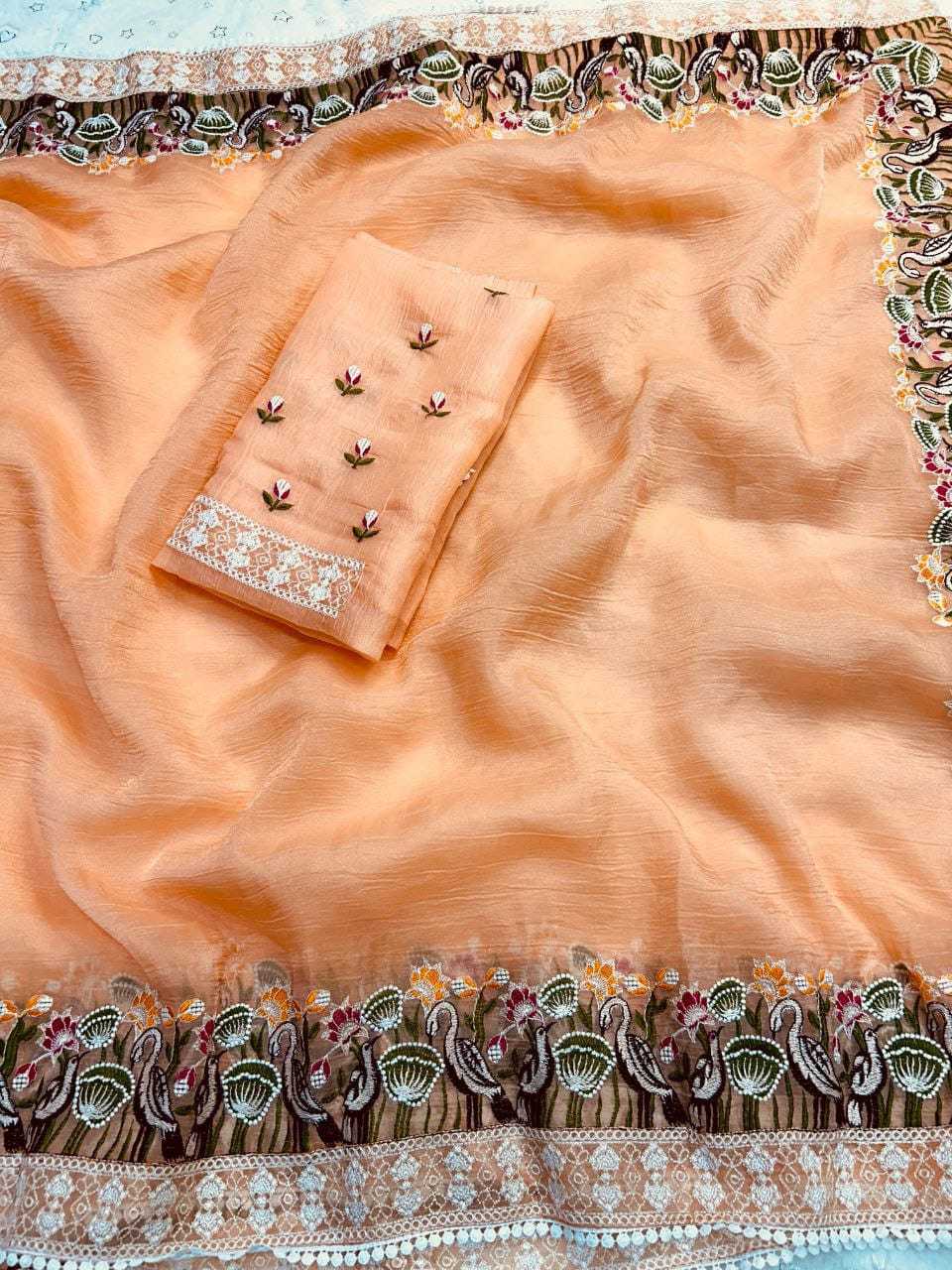YNF Wholesale Crush Silk Fancy Sarees  | Surat Manufacturer