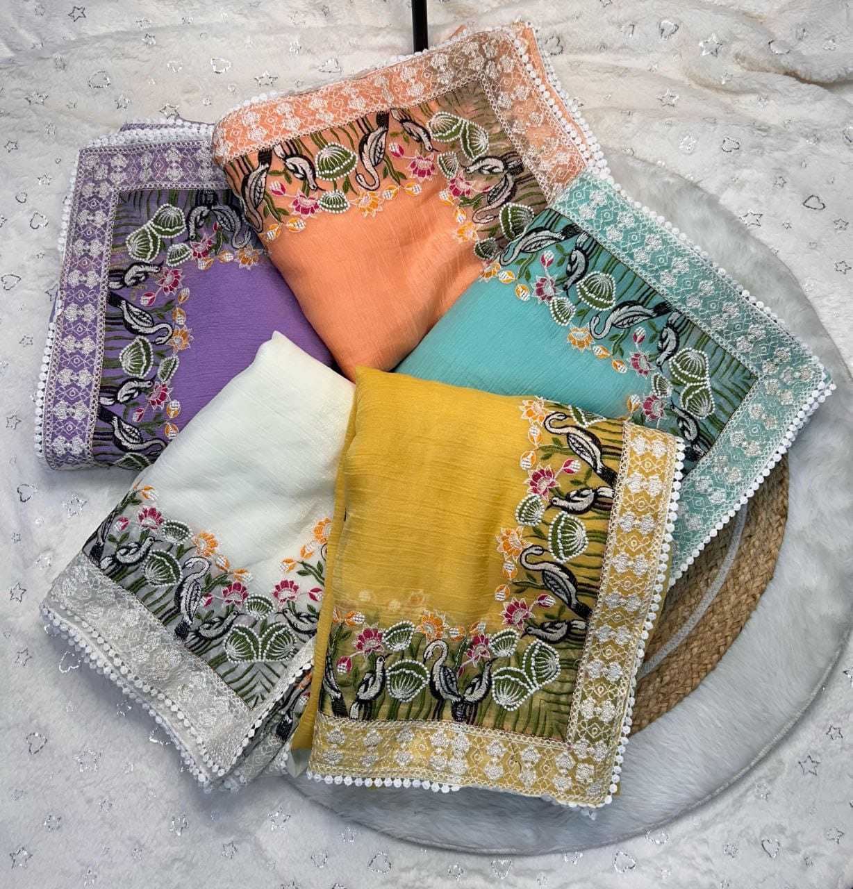 YNF Wholesale Crush Silk Fancy Sarees  | Surat Manufacturer