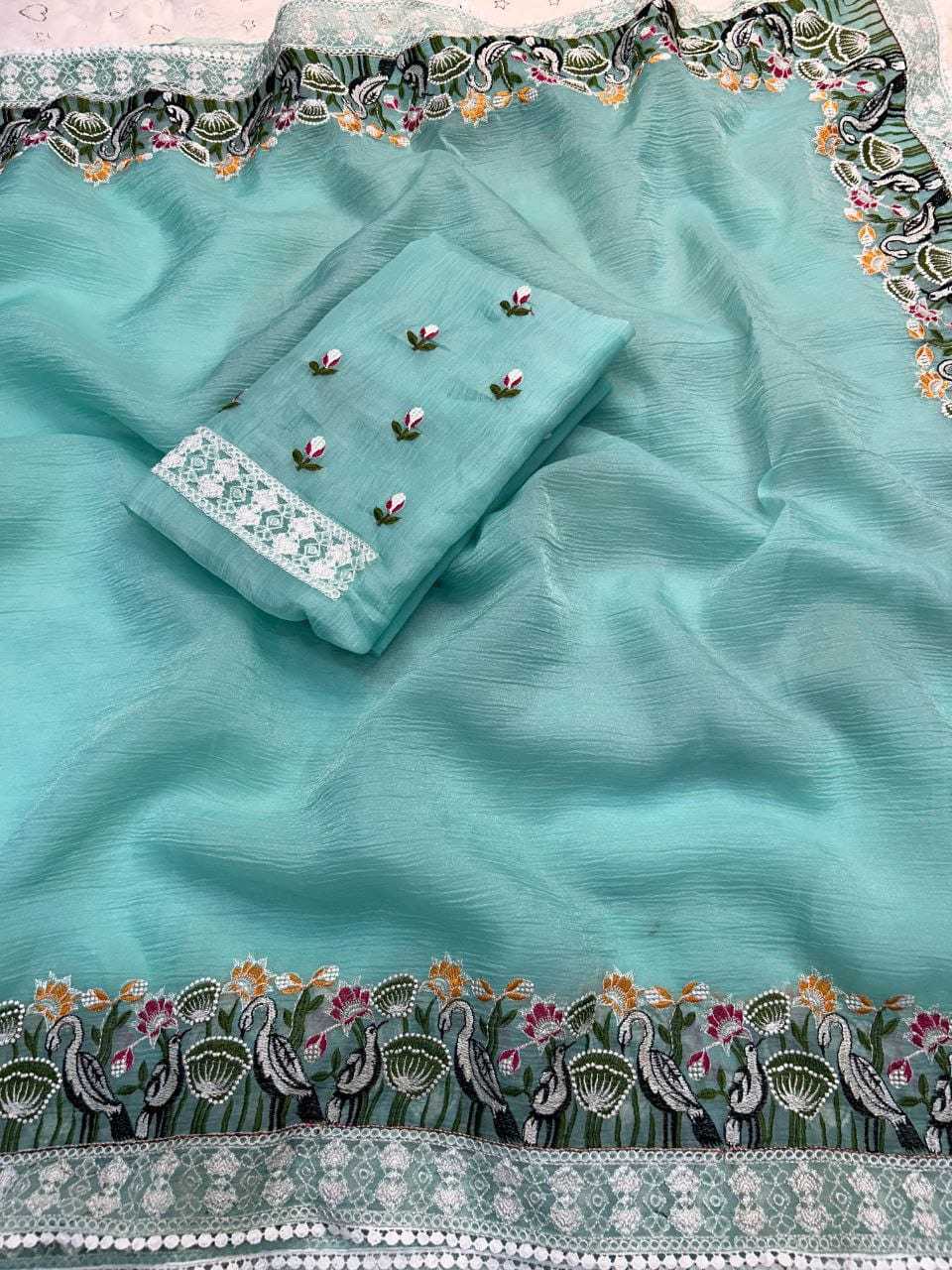YNF Wholesale Crush Silk Fancy Sarees  | Surat Manufacturer