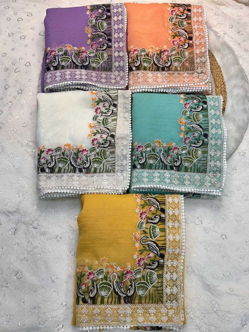 YNF Wholesale Crush Silk Fancy Sarees  | Surat Manufacturer