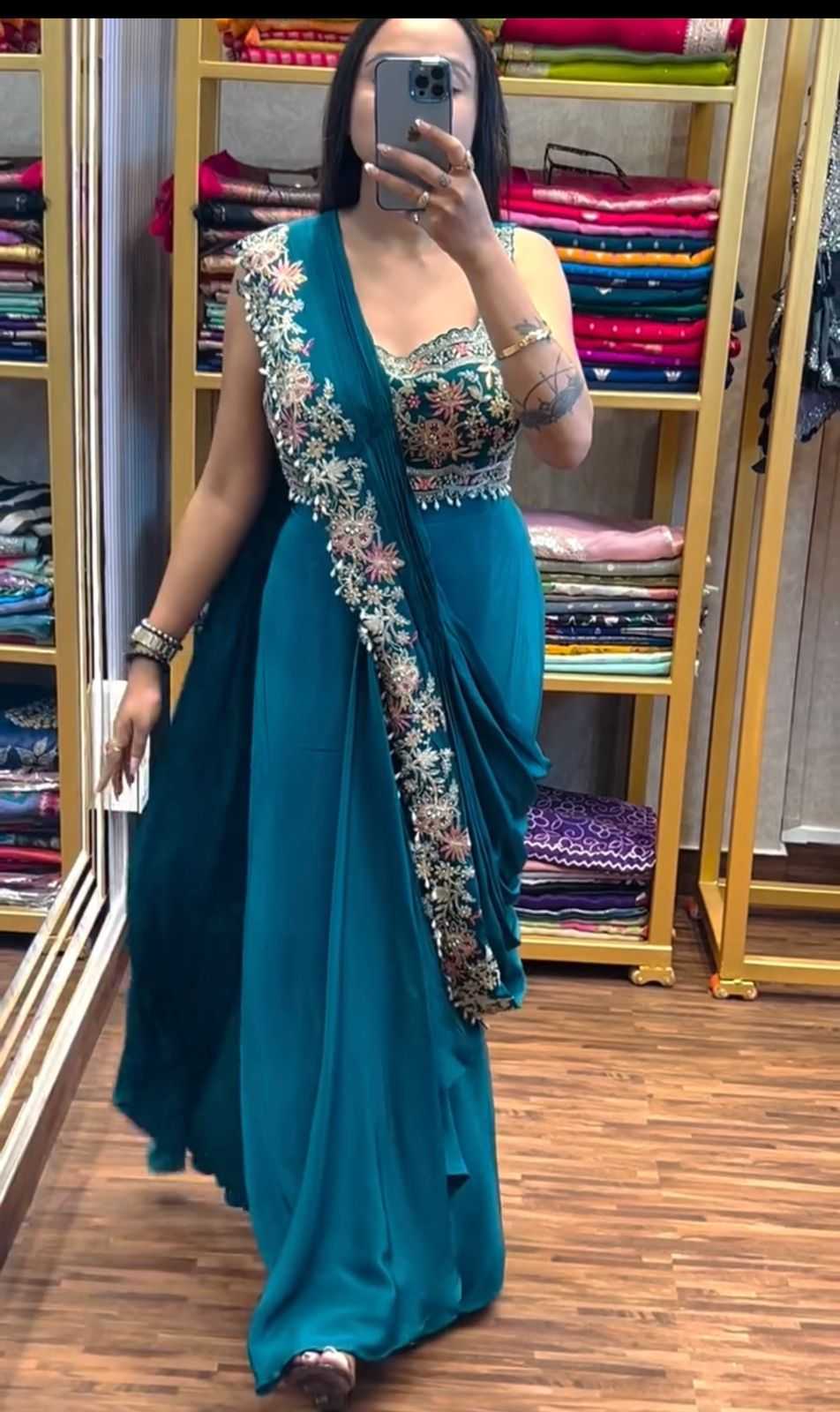 YNF Wholesale Chinon Embroidered Sarees KESH591 147 | Surat Manufacturer